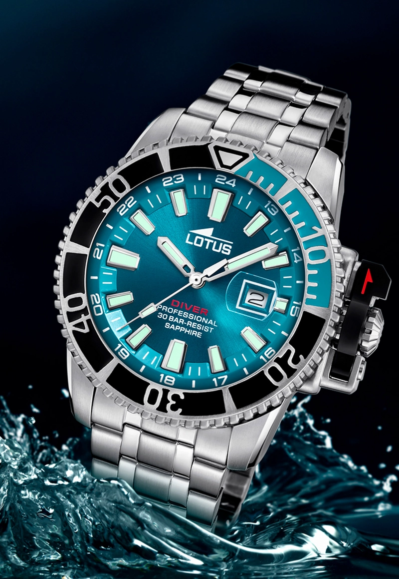 RELOJ 18938/1 LOTUS CELESTE HOMBRE DIVER - 4