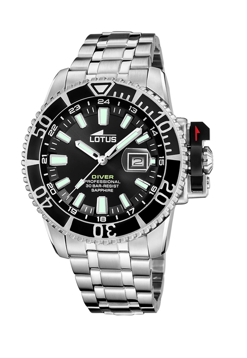 RELOJ 18938/4 LOTUS NEGRO HOMBRE DIVER - 1