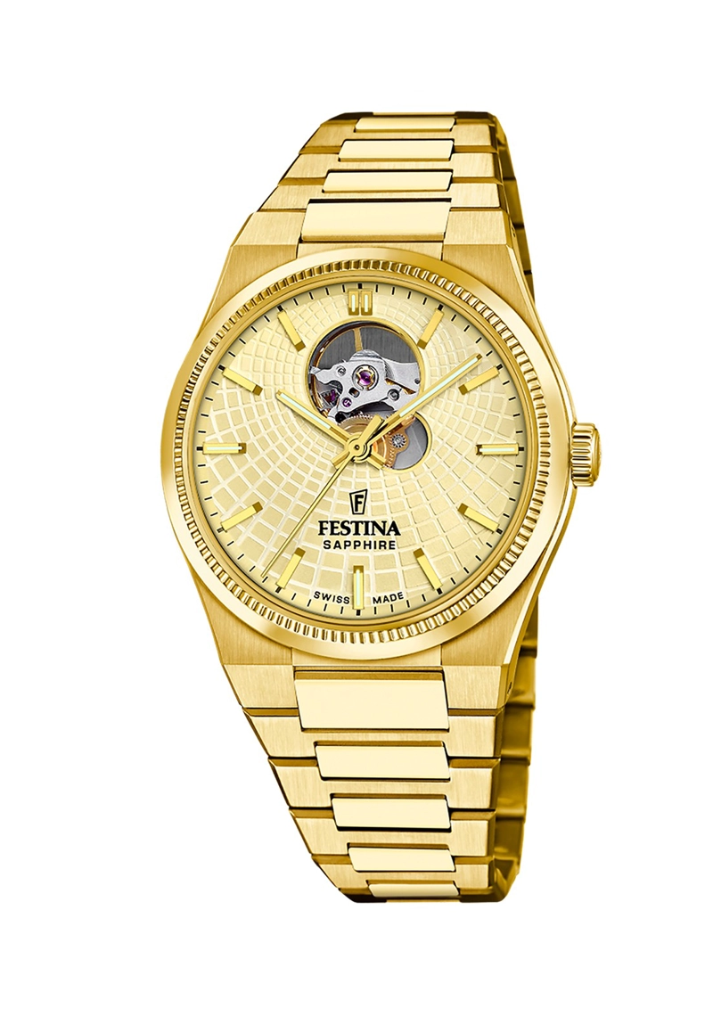 RELOJ F20062/2 FESTINA SWISS DORADO HOMBRE AUTOMATICO - 1
