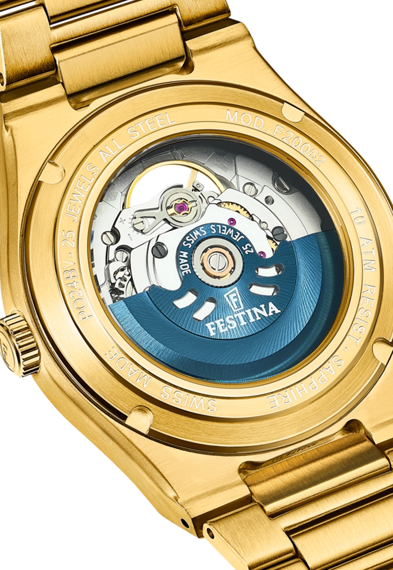 RELOJ F20062/2 FESTINA SWISS DORADO HOMBRE AUTOMATICO - 2