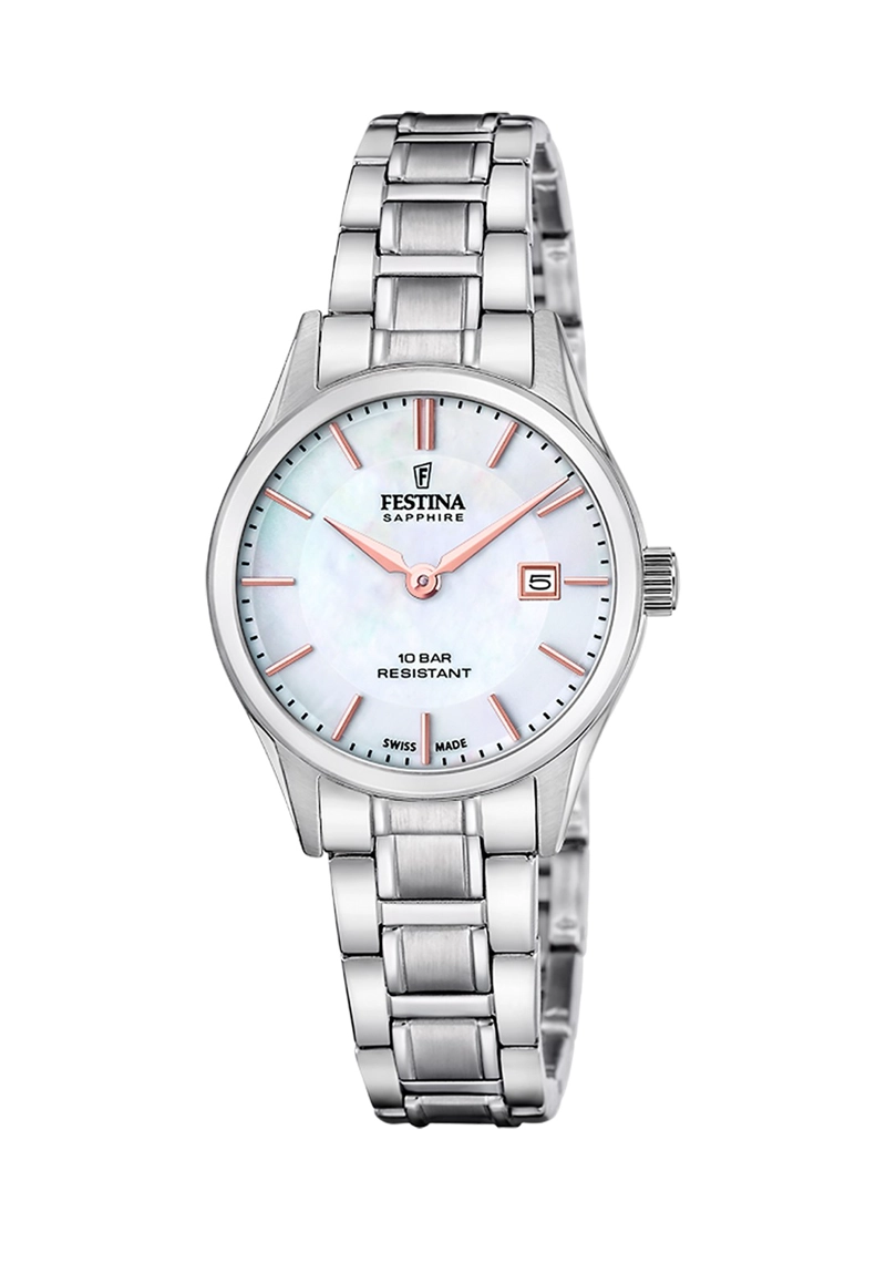 RELOJ F20068/2 FESTINA SWISS BLANCO MUJER ACERO CLASICO - 1