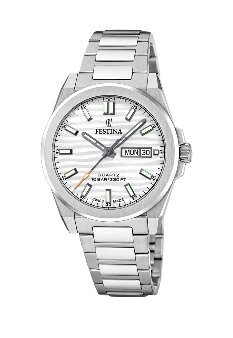RELOJ F20073/1 FESTINA SWISS PLATA HOMBRE ACERO CLASICO - 1