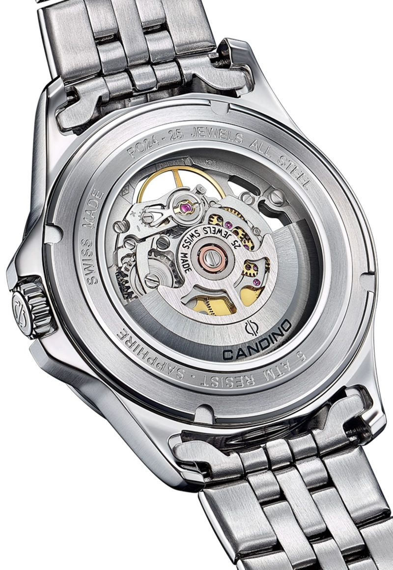 RELOJ C4781/1 CANDINO SWISS PLATEADO HOMBRE AUTOMATICO - 4