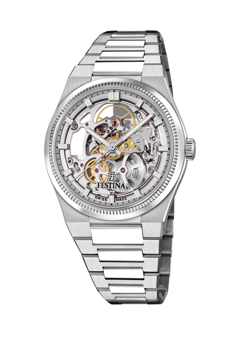 RELOJ F20069/1 FESTINA SWISS PLATA HOMBRE AUTOMATICO - 1