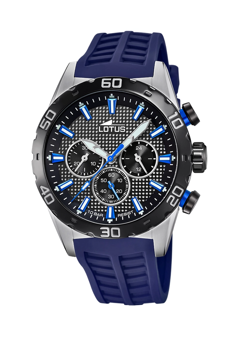 RELOJ 18677/D LOTUS NEGRO HOMBRE CHRONO - 1