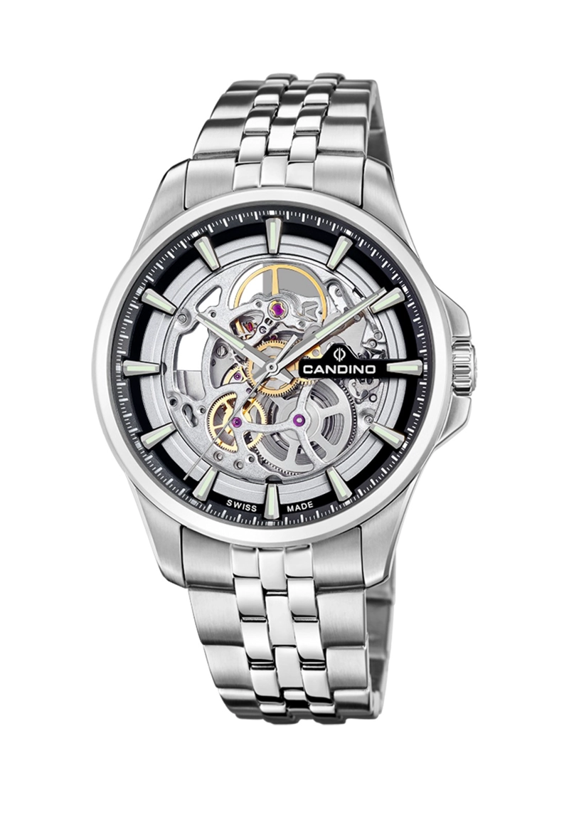 RELOJ C4781/2 CANDINO SWISS PLATEADO HOMBRE AUTOMATICO - 1