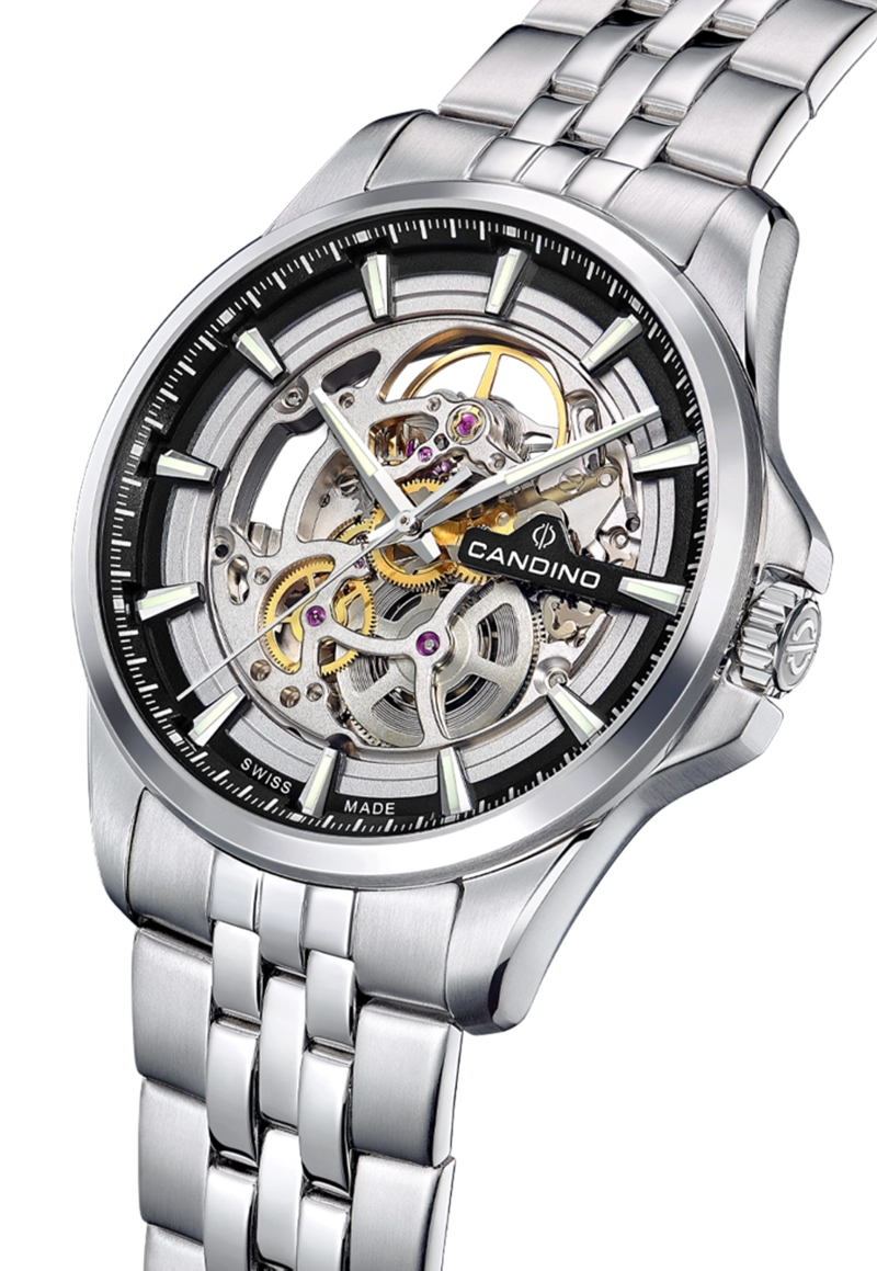 RELOJ C4781/2 CANDINO SWISS PLATEADO HOMBRE AUTOMATICO - 3