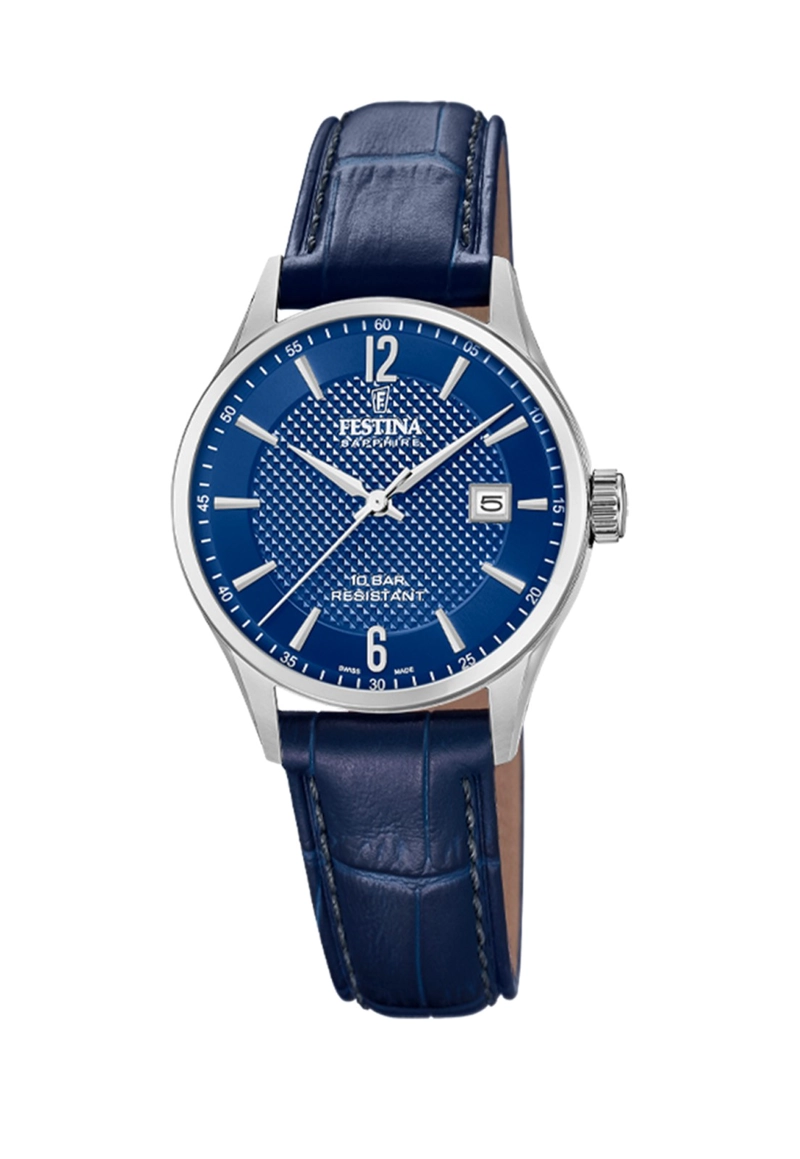 RELOJ F20009/8 FESTINA SWISS AZUL MUJER CORREA CLASICO - 1