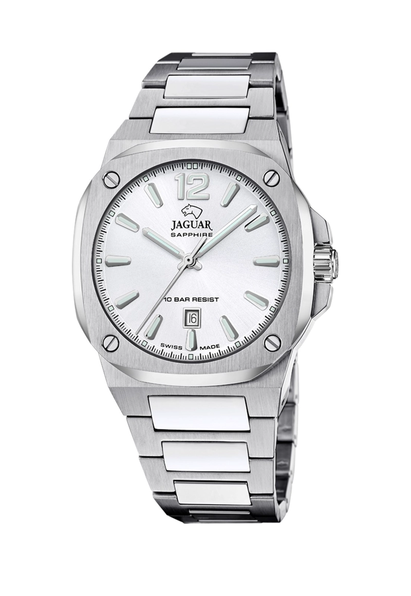 RELOJ J1024/4 JAGUAR SWISS PLATEADO HOMBRE RONDCARRE - 1