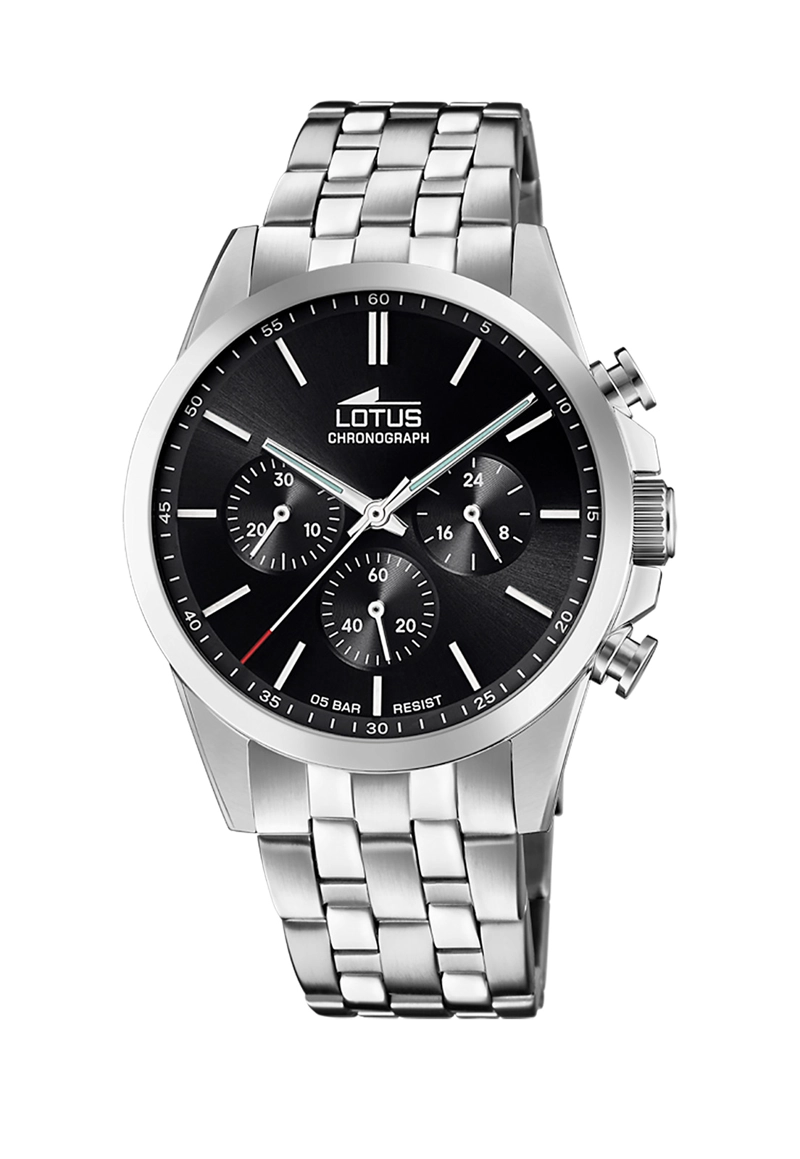 RELOJ 18989/4 LOTUS NEGRO MUJER CHRONO - 1