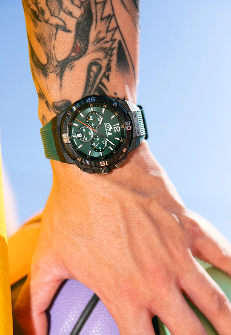 RELOJ 18975/2 LOTUS VERDE HOMBRE CHRONO - 2