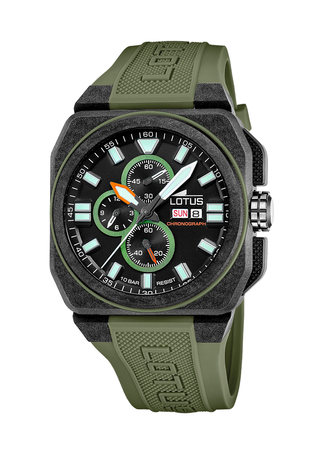 RELOJ 18976/1 LOTUS NEGRO HOMBRE CHRONO - 1