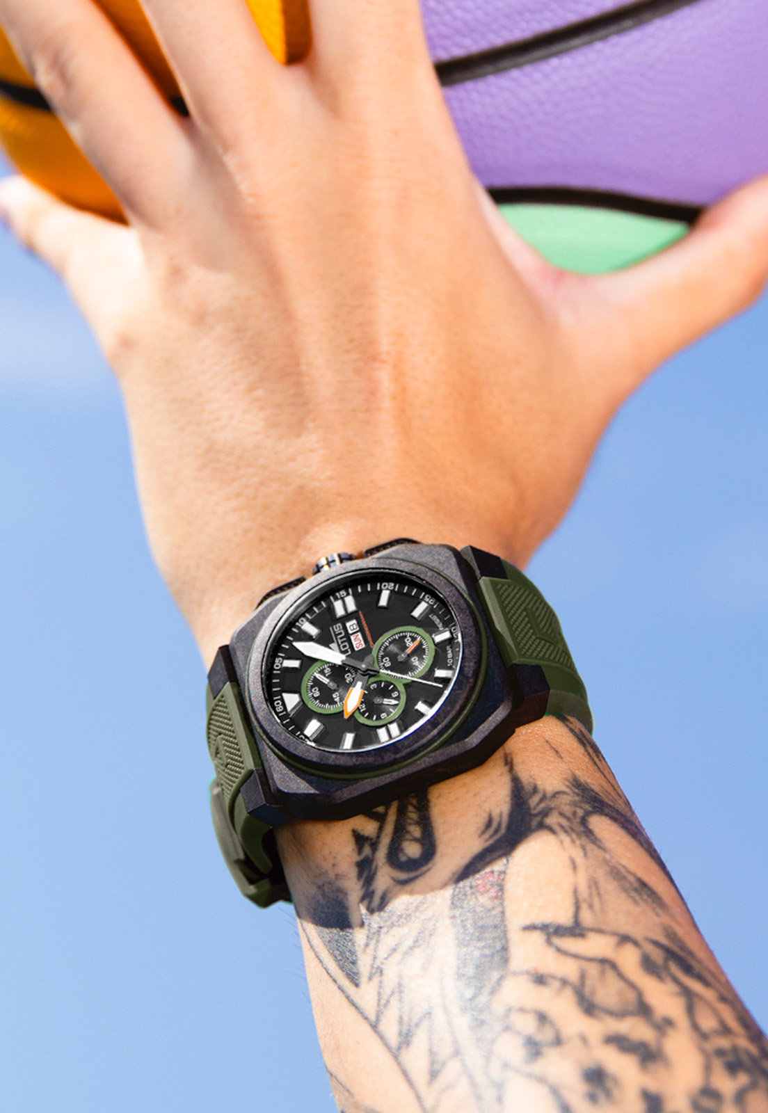 RELOJ 18976/1 LOTUS NEGRO HOMBRE CHRONO - 2