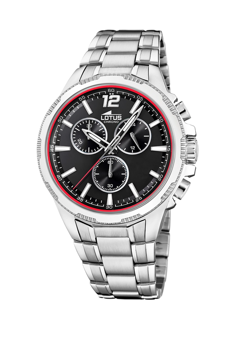 RELOJ 18991/4 LOTUS NEGRO HOMBRE CHRONO - 1