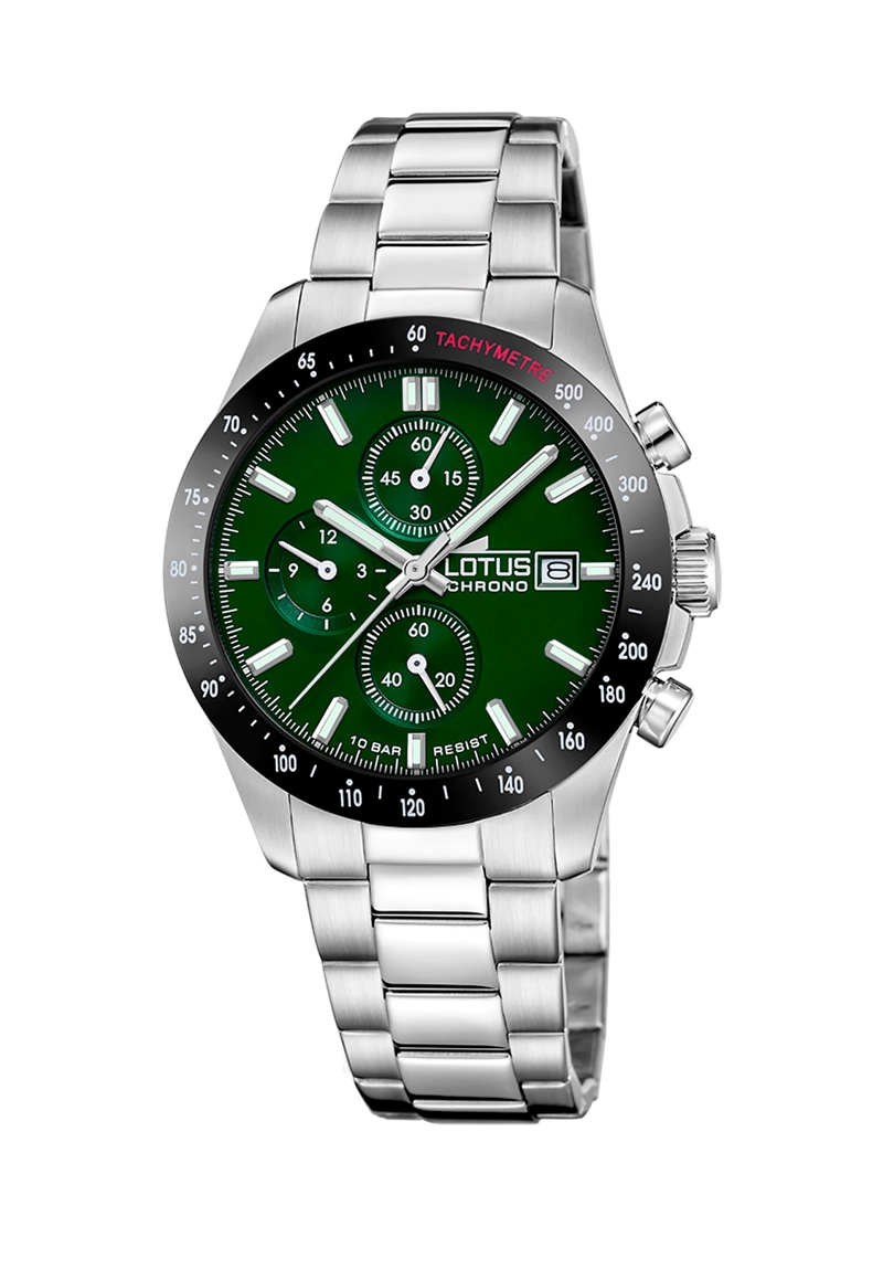 RELOJ 18994/7 LOTUS VERDE HOMBRE CHRONO - 1