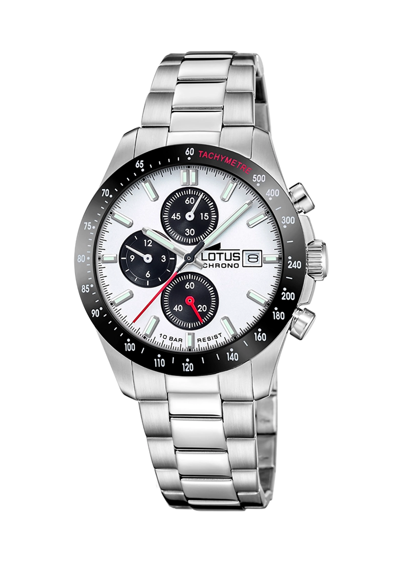 RELOJ 18994/1 LOTUS BLANCO HOMBRE CHRONO - 1
