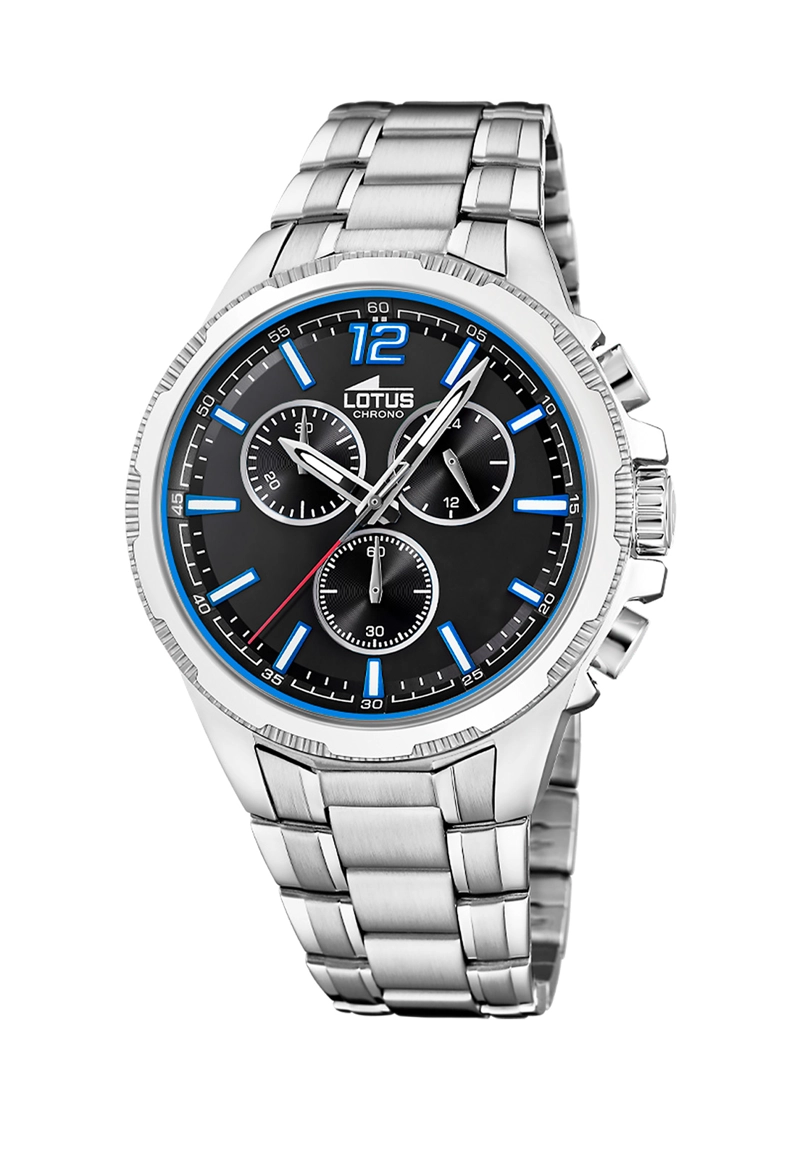 RELOJ 18991/1 LOTUS NEGRO HOMBRE CHRONO - 1