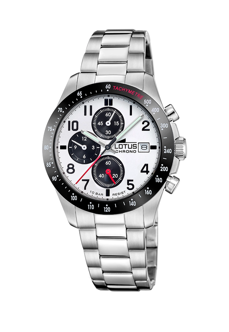RELOJ 18994/3 LOTUS BLANCO HOMBRE CHRONO - 1