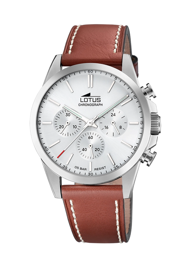 RELOJ 18990/1 LOTUS PLATEADO HOMBRE CHRONO - 1