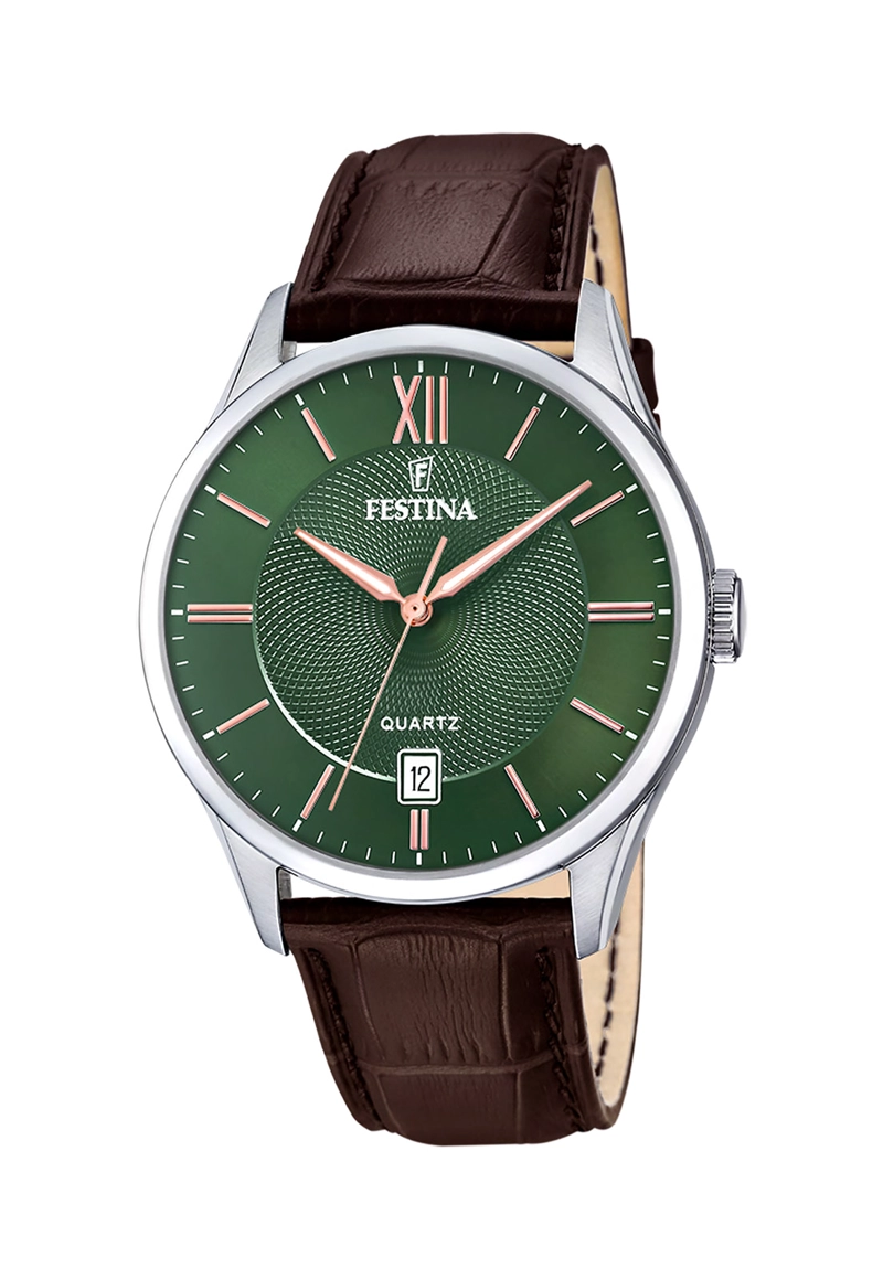 RELOJ F20426/8 FESTINA VERDE HOMBRE CORREA CLASICO - 1