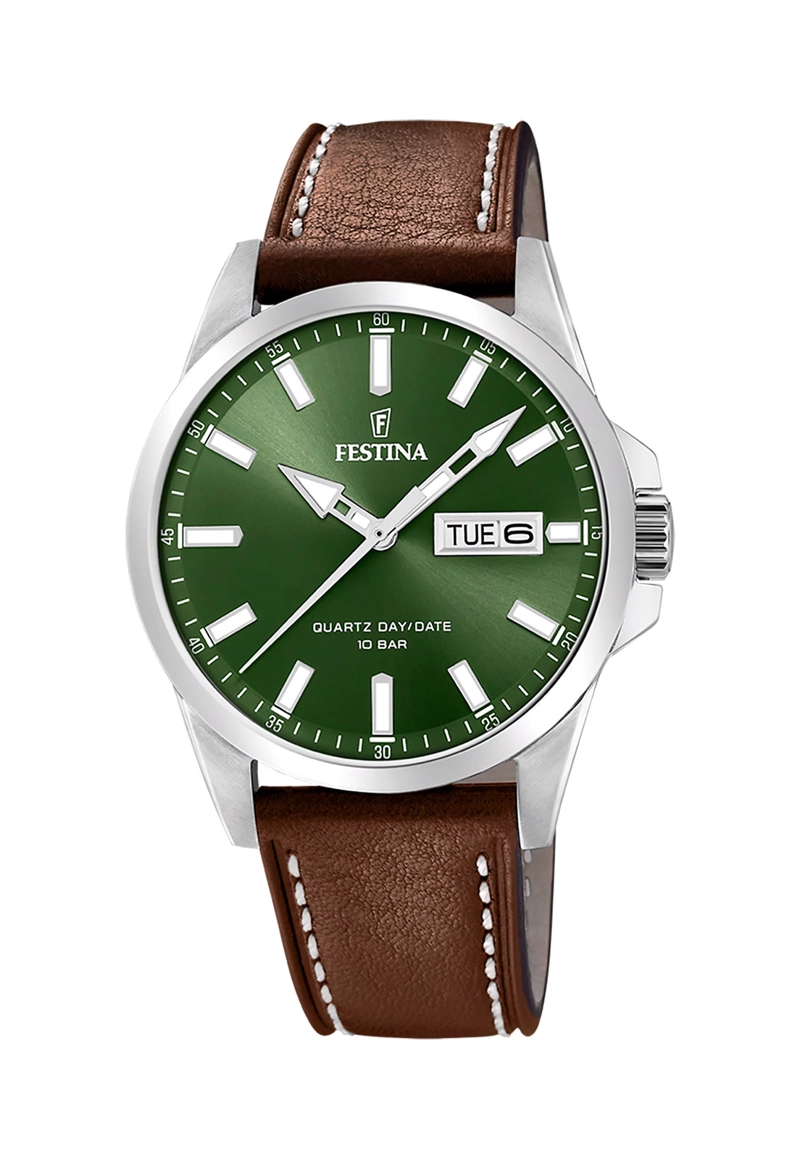 RELOJ F20358/5 FESTINA VERDE HOMBRE CORREA CLASICO - 1