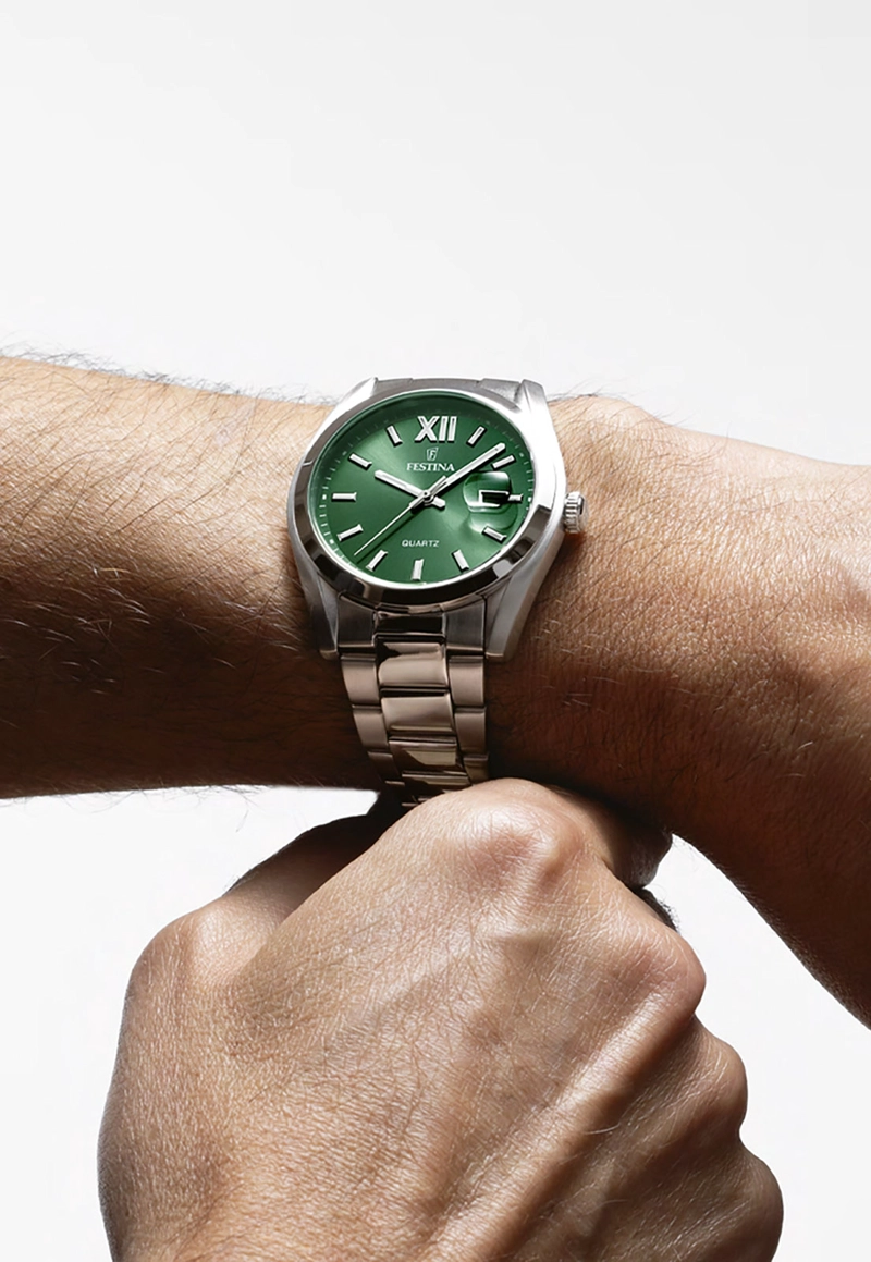 RELOJ F20707/8 FESTINA VERDE HOMBRE ACERO CLASICO - 3