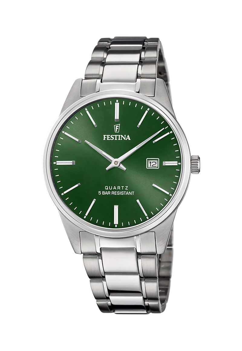 RELOJ F20511/5 FESTINA VERDE HOMBRE ACERO CLASICO - 1