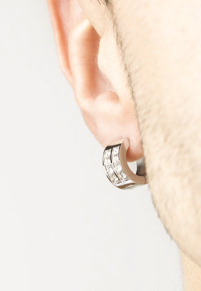 AROS LS2393-4/1 LOTUS STYLE HOMBRE MEN'S EARRING - 2
