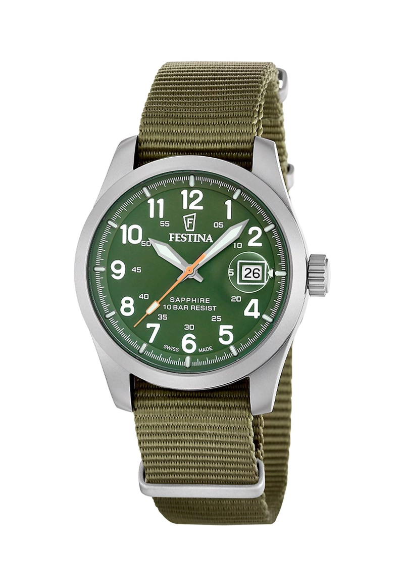 RELOJ F20082/2 FESTINA SWISS VERDE HOMBRE FIELD WATCHES - 1