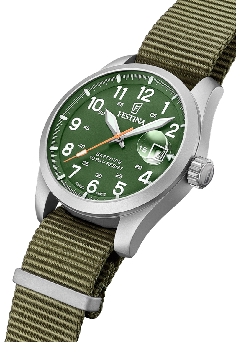 RELOJ F20082/2 FESTINA SWISS VERDE HOMBRE FIELD WATCHES - 4
