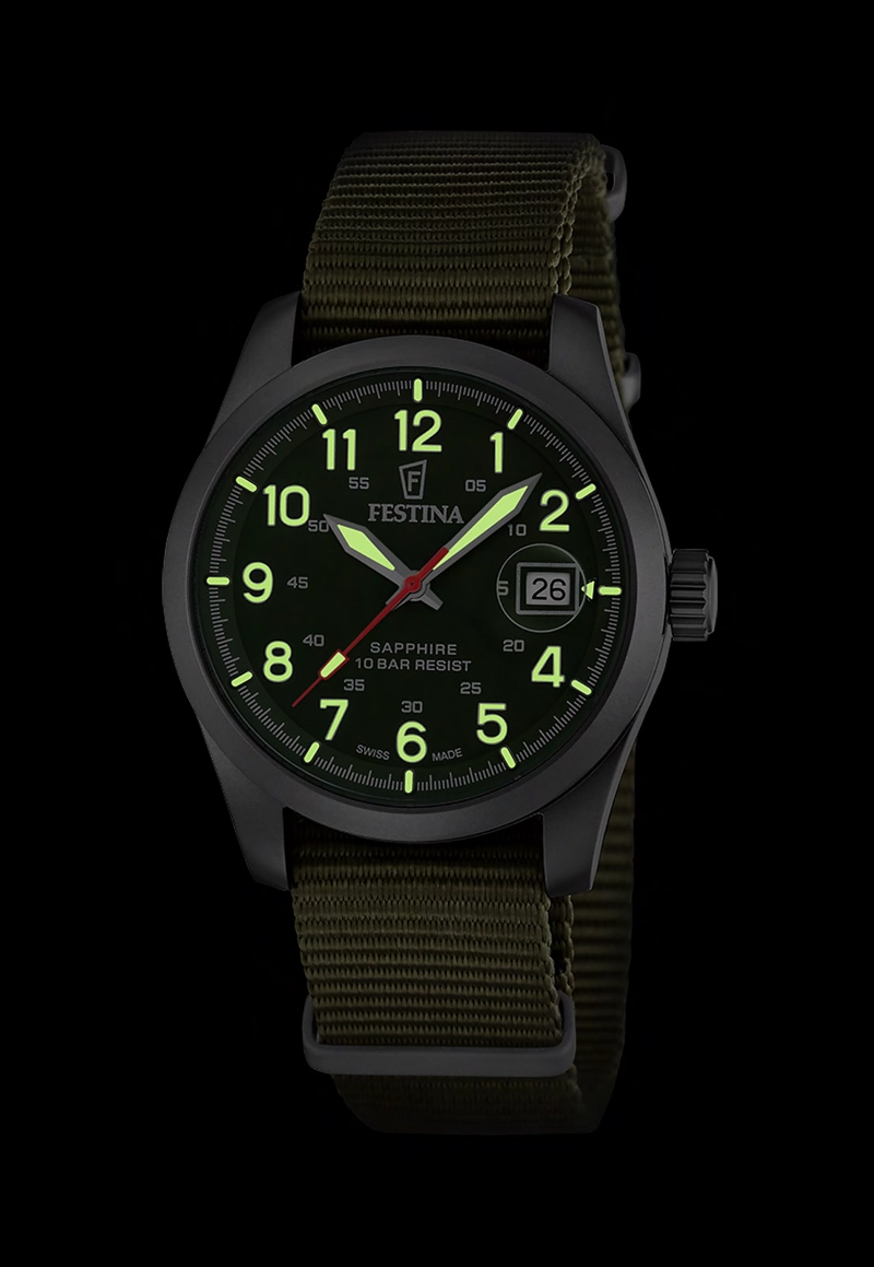 RELOJ F20082/2 FESTINA SWISS VERDE HOMBRE FIELD WATCHES - 5