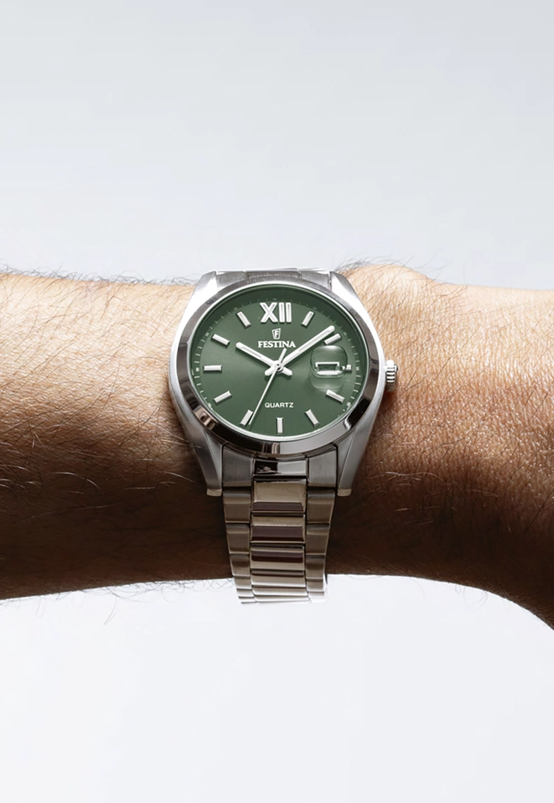 RELOJ F20707/5 FESTINA VERDE HOMBRE ACERO CLASICO - 3