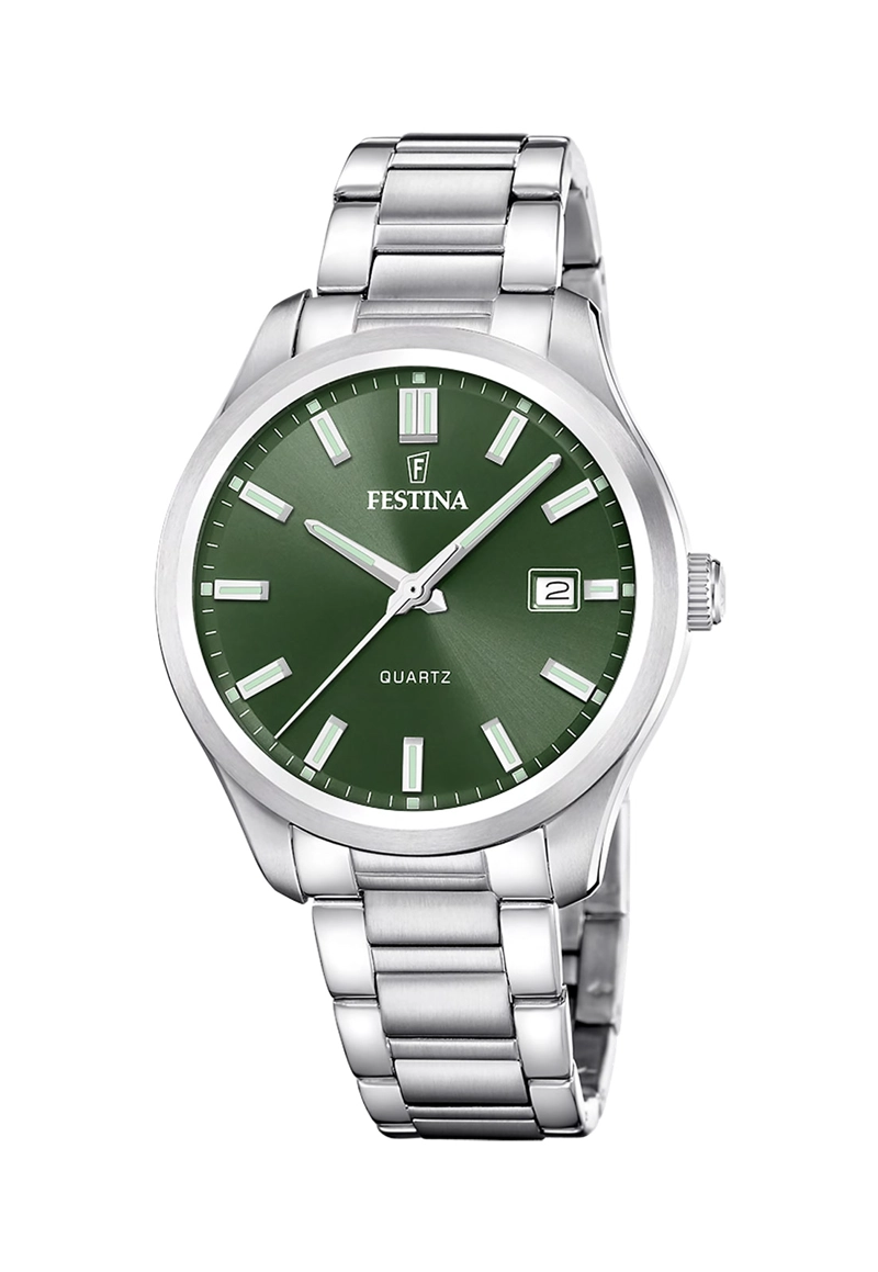 RELOJ F20736/4 FESTINA VERDE HOMBRE ACERO CLASICO - 1