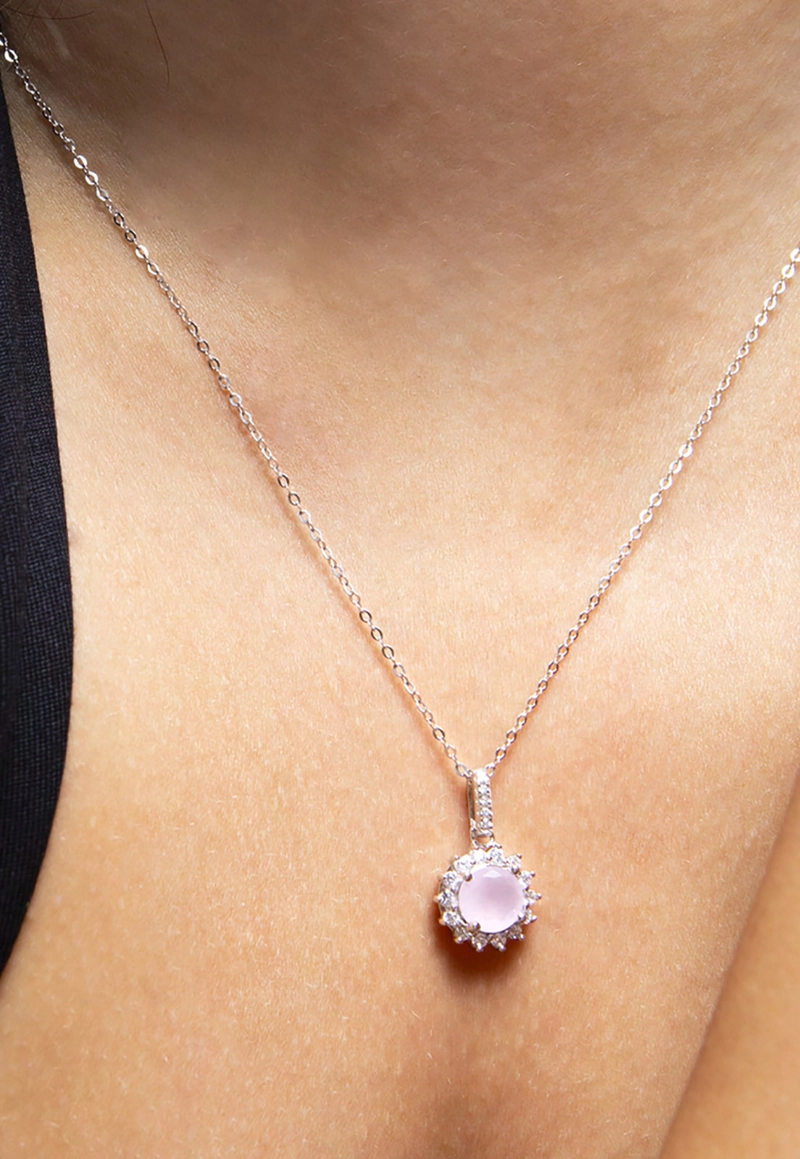 COLLAR LP3791-1/1 LOTUS SILVER MUJER LEROS - 2