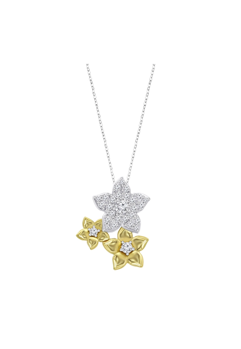 COLLAR LP3836-1/2 LOTUS SILVER MUJER TRENDY - 1