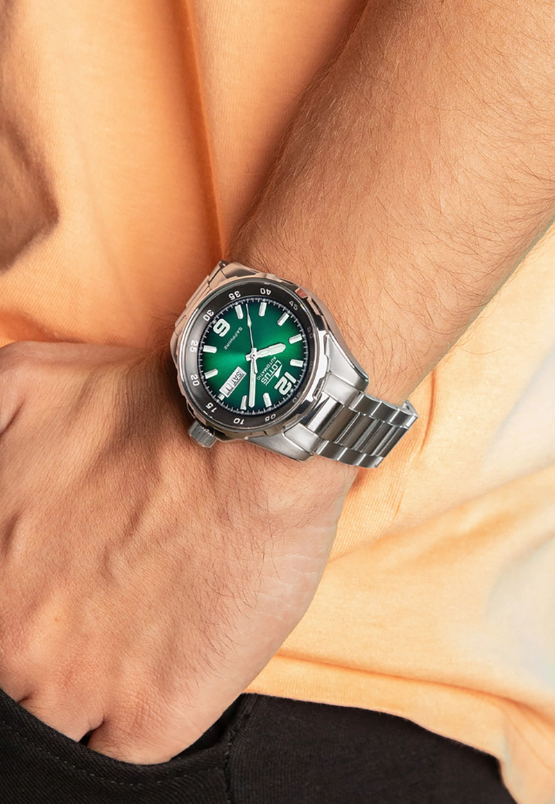 RELOJ 18997/3 LOTUS VERDE HOMBRE AUTOMATICO - 3