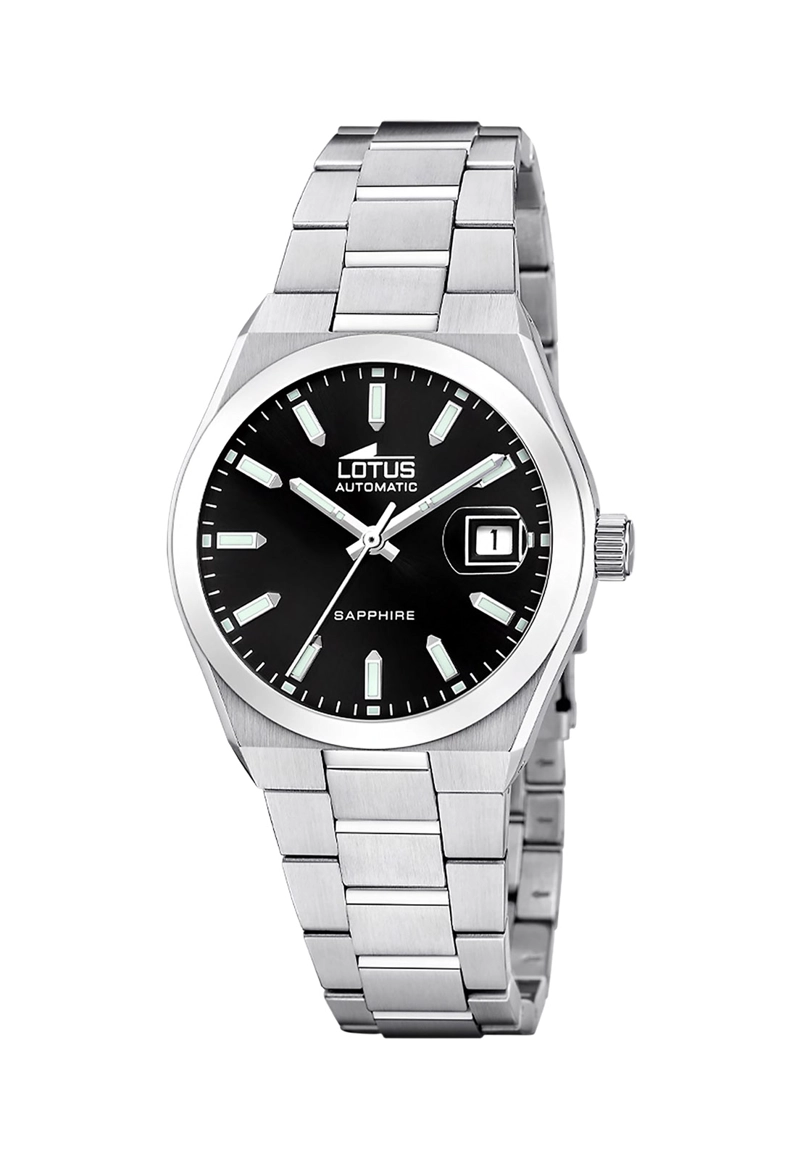 RELOJ 18996/5 LOTUS NEGRO HOMBRE AUTOMATICO - 1