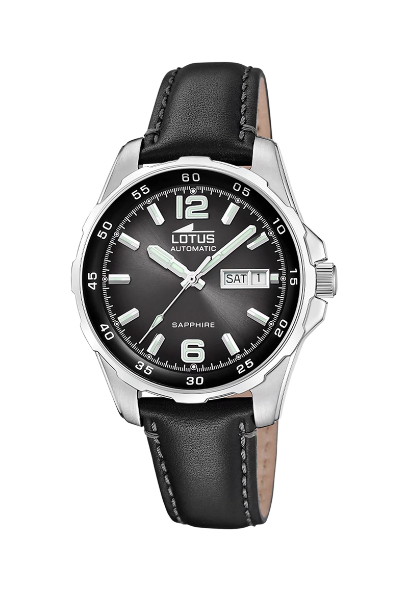 RELOJ 18998/4 LOTUS NEGRO HOMBRE AUTOMATICO - 1