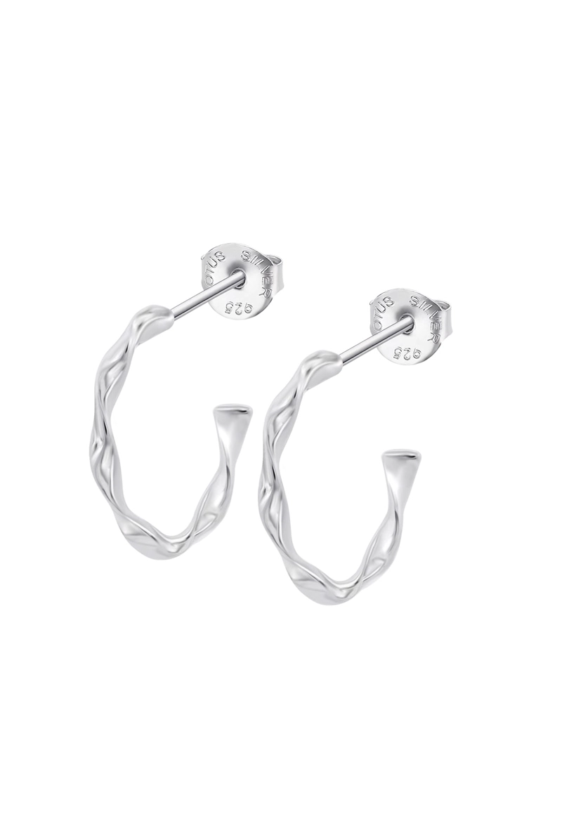 AROS LP3781-4/1 LOTUS SILVER MUJER HOOPS - 1
