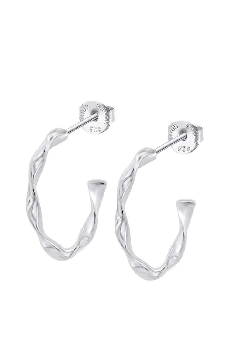 AROS LP3781-4/3 LOTUS SILVER MUJER HOOPS - 1