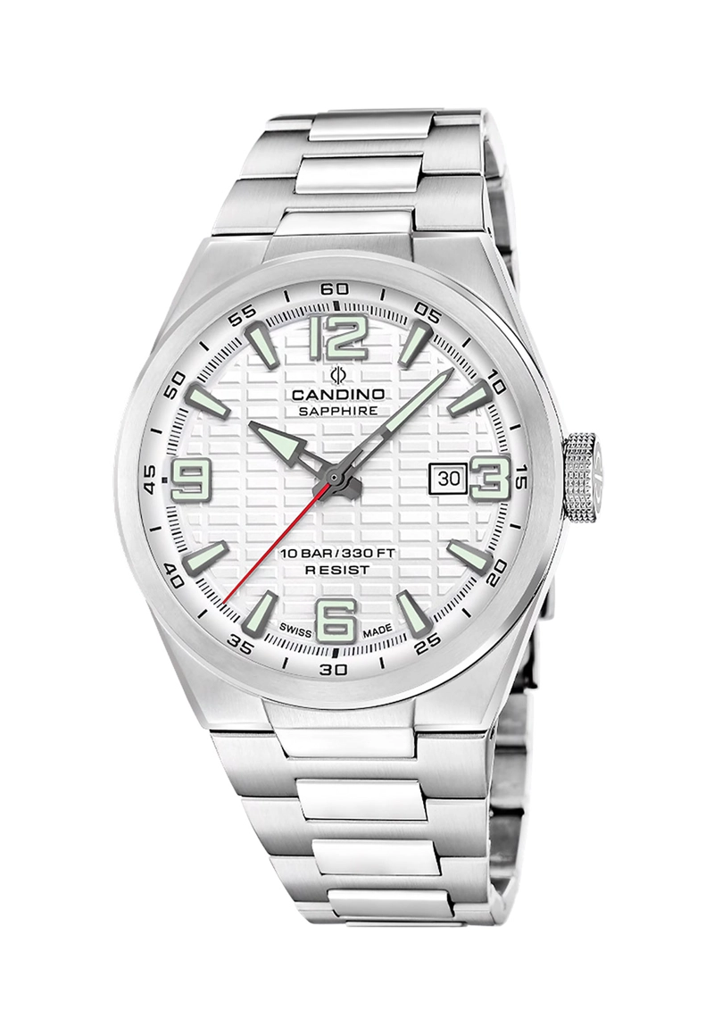RELOJ C4797/1 CANDINO SWISS PLATEADO HOMBRE CANDINO 1947 - 1