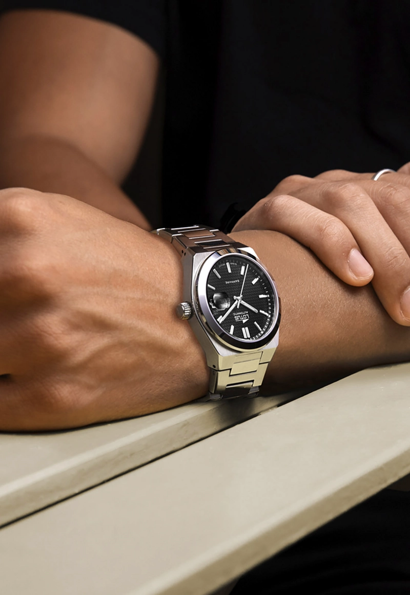 RELOJ 18999/4 LOTUS NEGRO HOMBRE AUTOMATICO - 3