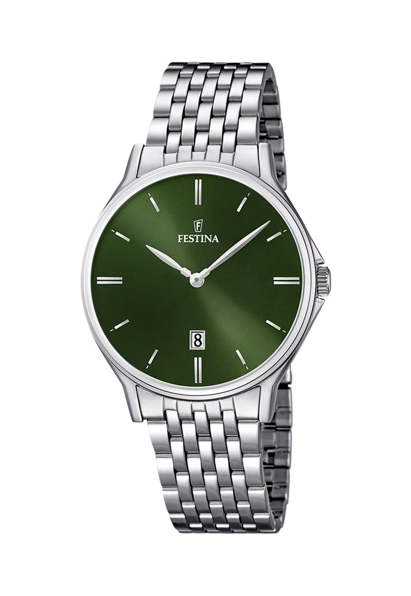 RELOJ F16744/5 FESTINA VERDE HOMBRE ACERO CLASICO - 1