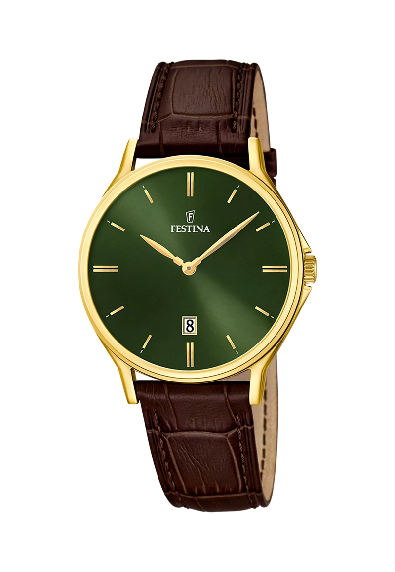 RELOJ F16747/5 FESTINA VERDE HOMBRE CORREA CLASICO - 1