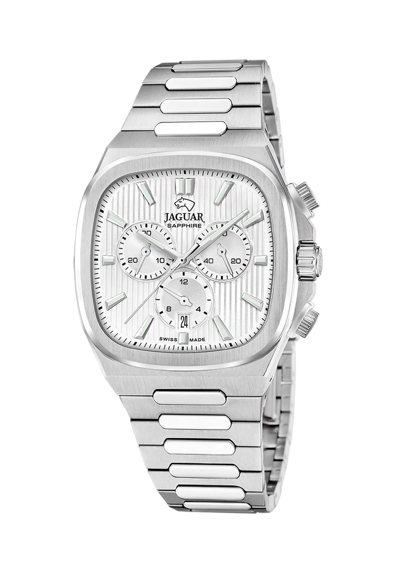 RELOJ J1048/1 JAGUAR SWISS PLATEADO HOMBRE RONDCARRE - 1