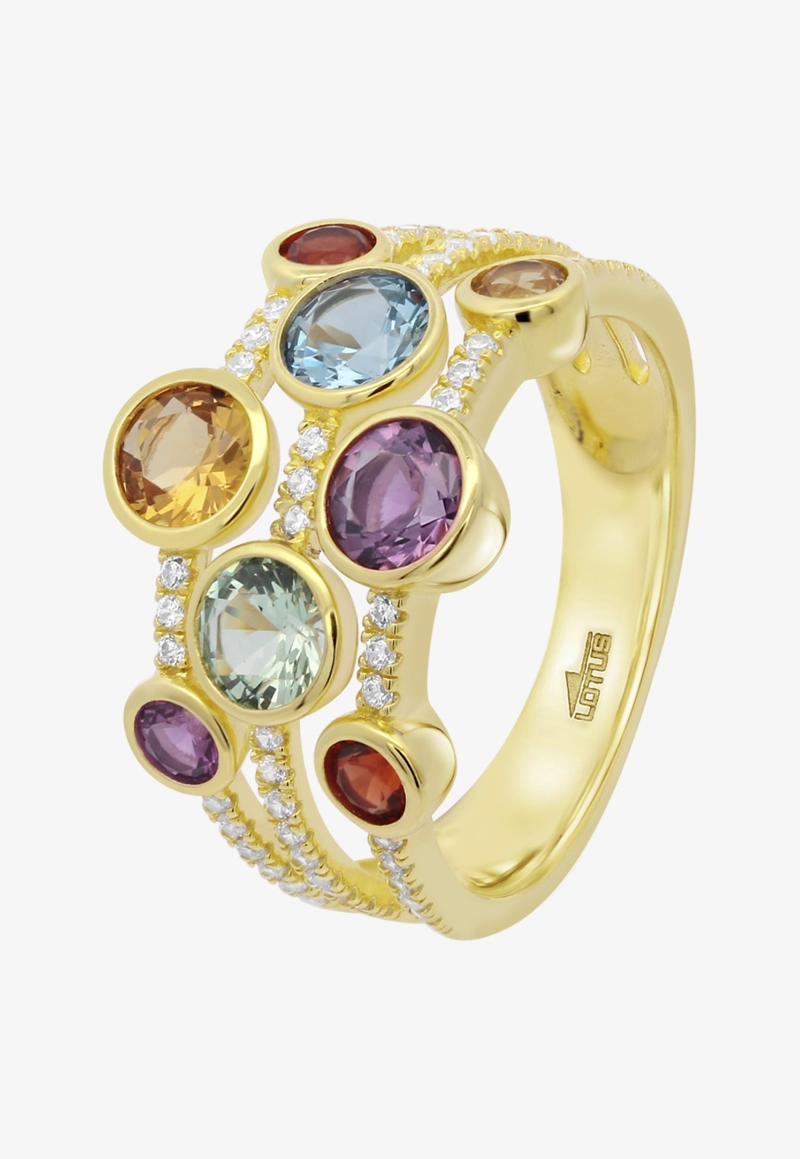 ANILLO LP3878-3/214 LOTUS SILVER DORADO MUJER LEROS - 1