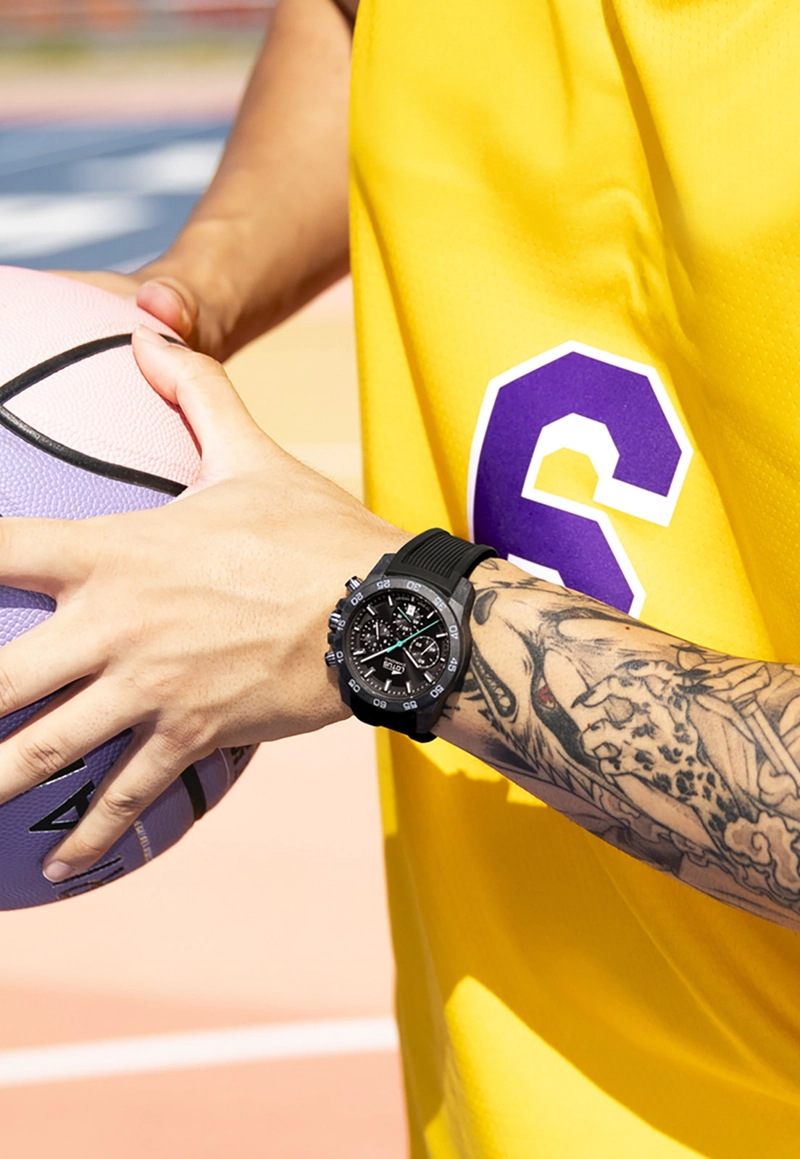 RELOJ 18974/3 LOTUS NEGRO HOMBRE CHRONO - 2