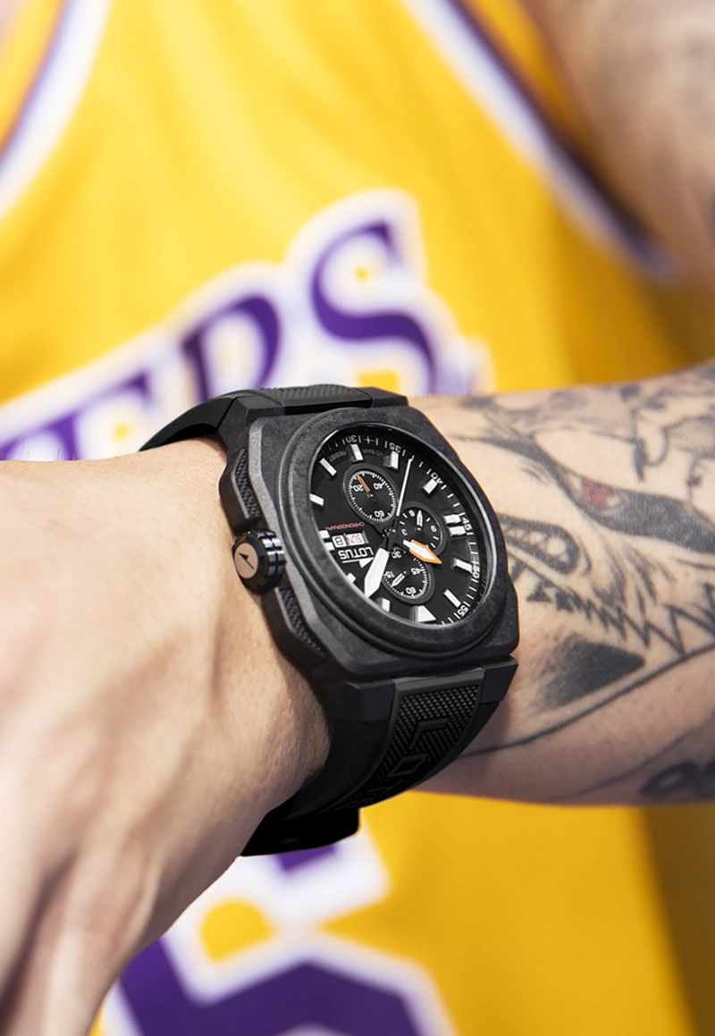 RELOJ 18976/4 LOTUS NEGRO HOMBRE CHRONO - 2