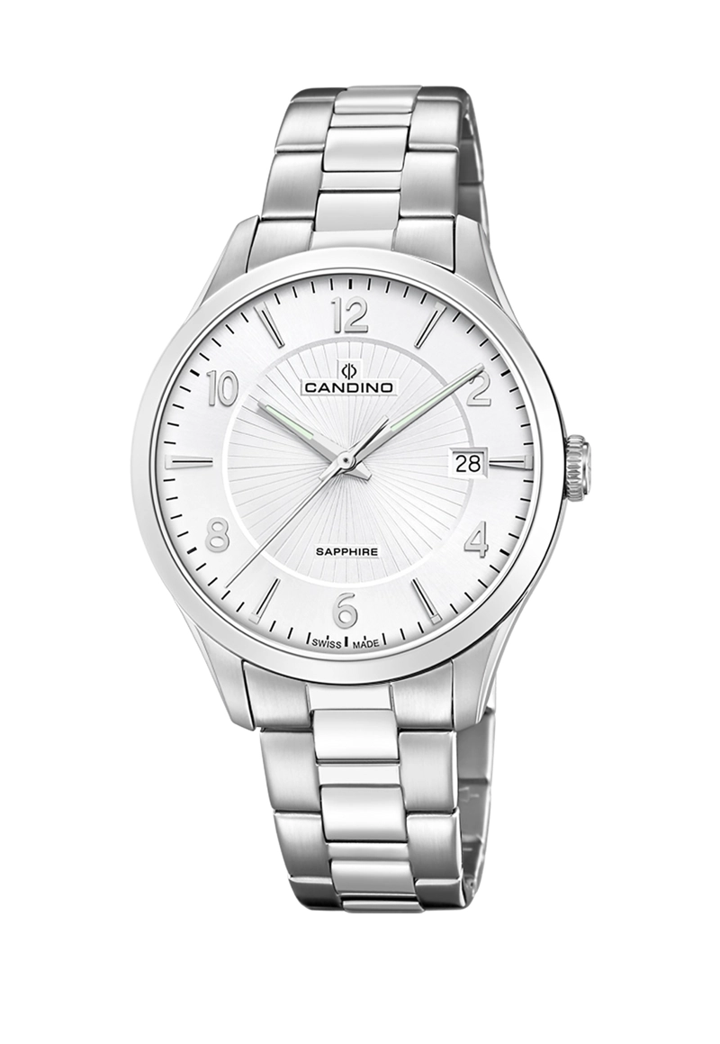 RELOJ C4798/1 CANDINO SWISS PLATA HOMBRE COUPLES CLASSIC - 1