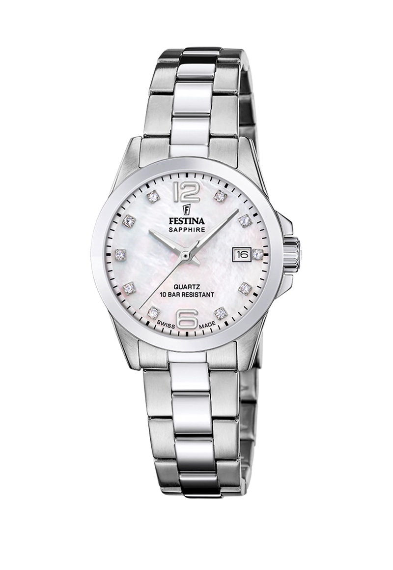 RELOJ F20049/7 FESTINA SWISS BLANCO MUJER ACERO CLASICO - 1